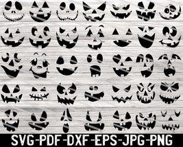 Pumpkin Face Svg, Cute Halloween Faces Svg, Pumpkin Svg, Halloween Svg, Svg. - £2.36 GBP