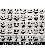 Pumpkin Face Svg, Cute Halloween Faces Svg, Pumpkin Svg, Halloween Svg, ... - $2.99