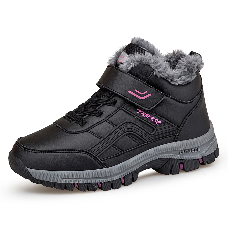 Men Boots Winter New Waterproof Leather Warm Snow Ankle Boots Women Unis... - $45.14