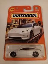 Matchbox 2024 #53 White Tesla Model 3 MBX Metro Series New For 2024 MOC - £11.79 GBP