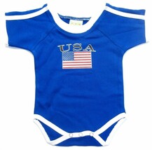 USA America Blue Soccer Jersey Baby Bodysuit Infant Creeper 3-6-9-12-18-... - $104.79 MXN