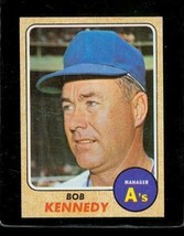 Vintage 1968 TOPPS Baseball Trading Card #183 BOB KENNEDY Oakland A&#39;s Manager - £6.70 GBP