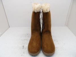 Cat &amp; Jack Girl&#39;s Kameryn Faux-Fur Shearling Winter Boots Chestnut Suede... - £28.47 GBP