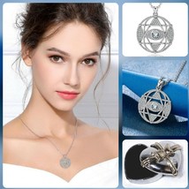 Beautiful Necklace with Star of David  Pendant in Sterling Silver Zirconia - £19.77 GBP