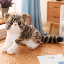 Simulation Cat Peluches Toy Stuffed Soft Pet Cat Dolls Kawaii Animal Plush Toys  - £18.45 GBP