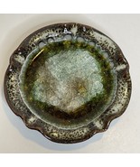 Ashtray Stoneware Pottery Crackle Glass Glazed - $43.24 CAD