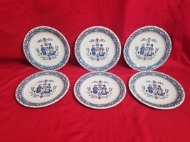 Johnson Brothers Old Granite Hearts Flowers Primitive Style diner plates Lot X 6 - £66.28 GBP