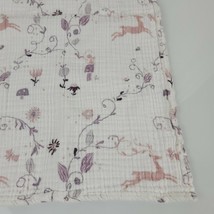 Aden + Anais Baby Girl Blanket Purple Pink White Deer Scroll Flower Mushroom - $34.64