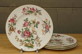 Retired Wedgwood English China CHARNWOOD 4PC Lot Salad Plates Floral Butterflies - £51.43 GBP