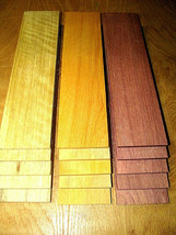 15 Pieces Kiln Dried Thin Limba, Lemonaballi, &amp; Purpleheart 12&quot; X 3&quot; X 1/4&quot; - £39.52 GBP