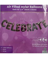 14&quot; Red Foil Balloons Celebrate Banner Adults &amp; Kids Decoration Events P... - $10.93