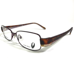 Nine West Eyeglasses Frames 411 ED6 Brown Tortoise Purple Rectangular 53... - $46.54