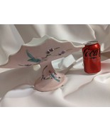 Hull Poterie Serenade Song Bleu Oiseaux Rose Piédestal à Pied Fruit Bol ... - €101,50 EUR