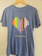 Morgan Stanley Pride LGBTQ+ Heart Stronger Together, Dark Blue T-Shirt, ... - $19.99