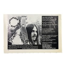 Straplok System Print Ad 1978 5.5x8&quot; Vintage 70s Guitar Jefferson Starship - £13.67 GBP