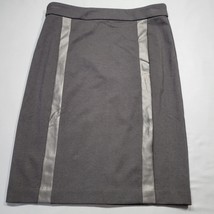 Carmen Women Skirt Size 4 Black Midi Stretch Pencil Preppy Trim Zip Back... - $14.40
