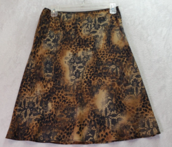 Dressbarn A Line Skirt Women Medium Multicolor Animal Print 100% Polyester Lined - £11.84 GBP
