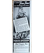 1941 HARLEY-DAVIDSON - FUN TIME MOTORCYCLING! Worlds Champion VTG Print ... - $11.21