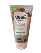 Yes To Tomatoes Daily Scrub &amp; Cleanser w Charcoal Blemish Prone Skin - £15.71 GBP
