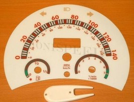 Fits 1998-2004 VW Beetle Bug Manual MT White Glow Through Gauges 140mph Red - $28.70
