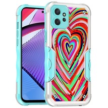 Hearts Design Shockproof Hybrid Case Cover For Motorola G POWER 5G 2023 X2311 - £6.78 GBP