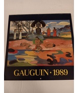 Paul Gauguin 11.75&quot; x 11.75&quot; Wall Calendar Dated For Year 1989 Vintage  - £23.58 GBP