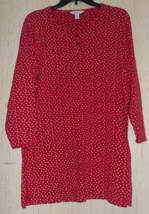 EXCELLENT WOMENS CHARTER CLUB RED W/ FLORAL PRINT KNIT NIGHTGOWN  SIZE L - £17.11 GBP