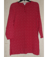 EXCELLENT WOMENS CHARTER CLUB RED W/ FLORAL PRINT KNIT NIGHTGOWN  SIZE L - €18,63 EUR