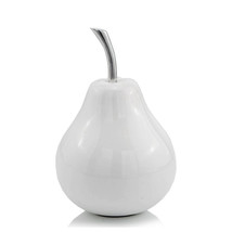 White Medium  Pear Shaped Aluminum Accent Home Decor - $95.99