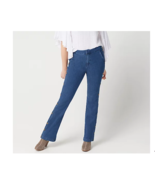 G.I.L.I. Petite Plus 18 Dual Stretch Side Button Flared Jeans Medium Wash - $26.36 CAD