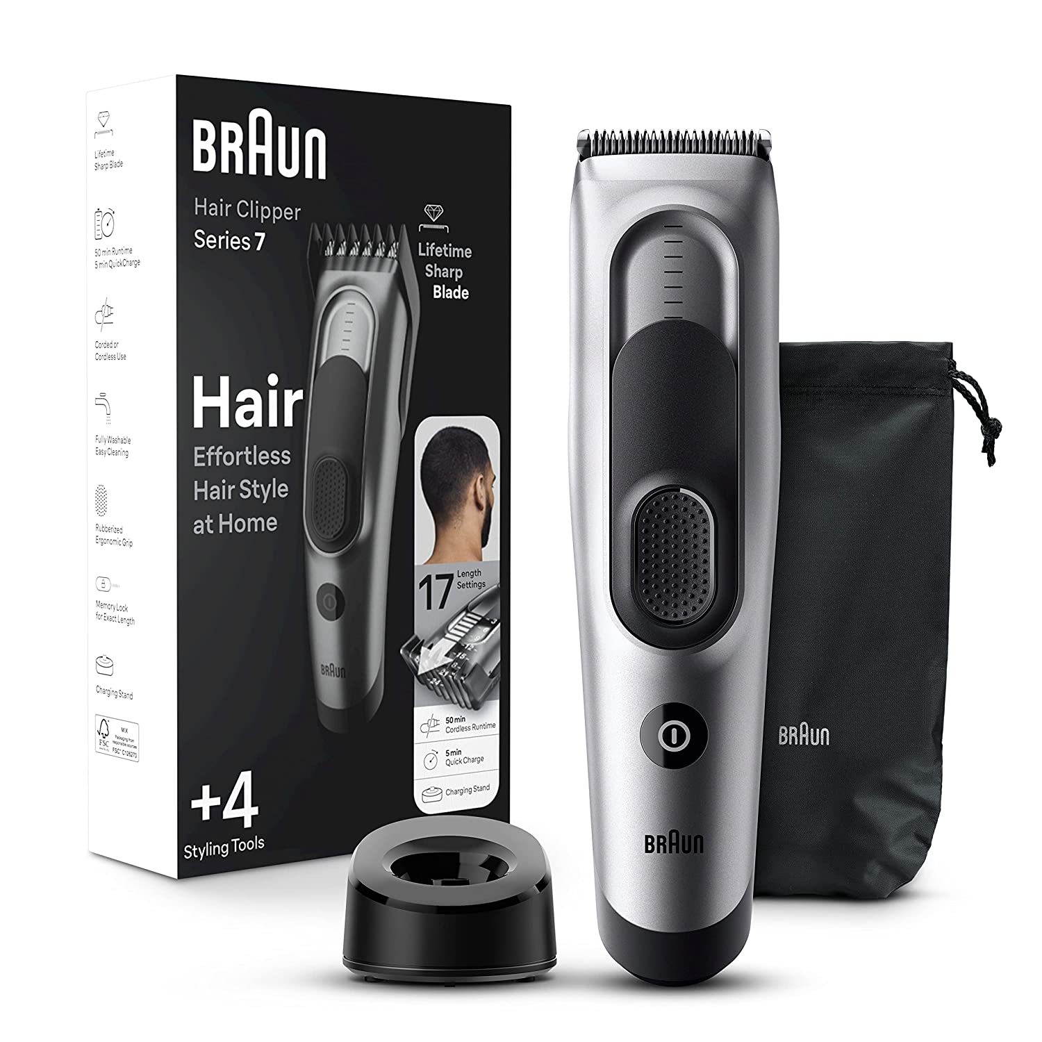 Men'S Hair Clippers For Home Use With 17 Length Settings, Memory Safetylock - $90.97