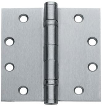 Dynasty Hardware 4-1/2&quot; Commercial Door Hinge, Brushed Chrome, 3-Pack - £42.51 GBP