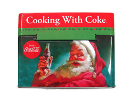 Coca-Cola Tin Recipe Box Santa Claus with recipes - £5.25 GBP