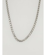 14k White Gold Round Franco Necklace Chain - $3,018.91 CAD