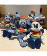 Just Play Disney Rainbow Collection Full Set 9&quot; Plush Mickey Minnie Goof... - $70.53 CAD