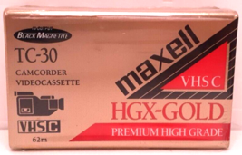 Maxwell VHS-C TC-30 HGX-Gold Premium High Grade Video Tapes New Sealed 1 Pack - £6.19 GBP
