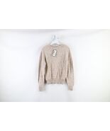 NOS Vintage 70s Streetwear Womens Large Blank Wool Blend Knit Crewneck S... - $1,800.66 MXN