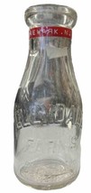 Glass Milk Bottle Glendale Farms One Pint - £9.56 GBP