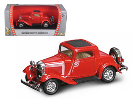 1932 Ford 3-Window Coupe Red 1/43 Diecast Model Car by Road Signature - £21.89 GBP