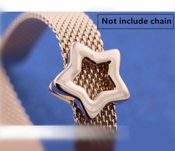 Rose Gold Reflexions Sleek Star Clip Charm ONLY Compatible Reflexions Bracelet - £11.98 GBP