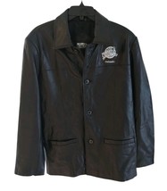 Planet Hollywood Orlando Florida Leather Black Jacket Size Medium Nylon ... - $2,409.27 MXN
