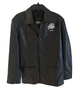 Planet Hollywood Orlando Florida Leather Black Jacket Size Medium Nylon ... - $2,409.27 MXN