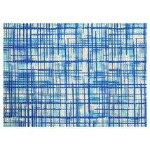 Dundee Deco Criss-Cross Bathroom Mat - 35&quot; x 26&quot; Blue Waterproof Non-Sli... - £26.01 GBP