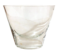 Handcrafted Polish Crystal Clear Oval Vase Modern Contemporary 4&quot;H 4.5&quot;W at Rim - £10.66 GBP