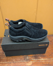 Merrell Jungle Moc Suede Slip On Sneakers Womens 6 M Midnight Black Shoe... - $30.78