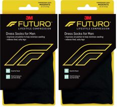 FUTURO Dress Socks for Men, Medium, Black, Firm (20-30 mm/Hg) - €7,58 EUR