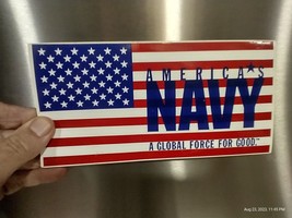 4.75X7.5&quot; Decal Sticker AMERICAS NAVY A GLOBAL FORCE FOR GOOD - $5.86