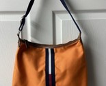 Tommy Hilfiger Sporty  Nylon and Faux Leather handbag Bright Orange Logo - $29.65
