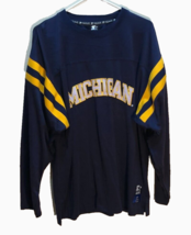 Michigan Wolverines NCAA Vintage 90s Blue Starter Big 10 Sewn Pullover A... - £51.99 GBP