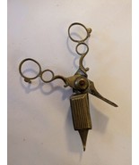 Scissors Mouchette Snuffer Candle Candleholder Brass Scissors Unmarked - $1,072.36 MXN